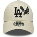 casquette-courbee-beige-ajustable-avec-logo-noir-9forty-outdoor-icon-los-angeles-dodgers-mlb-new-era