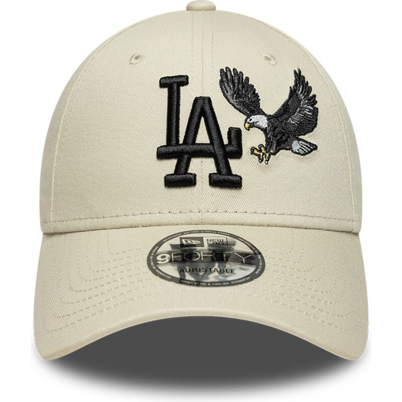 cappello-curvo-beige-cinghia-regolabile-9forty-outdoor-icon-dei-los-angeles-dodgers-mlb-di-new-era