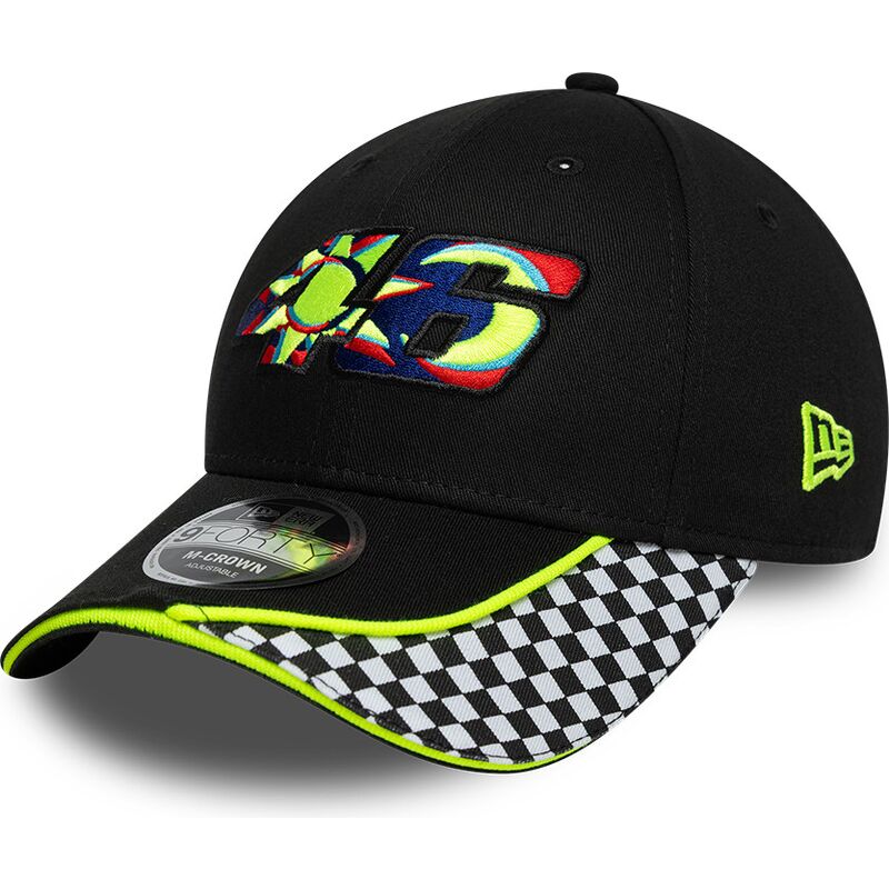 mutzen-gebogen-schwarz-verstellbares-band-9forty-m-crown-check-der-valentino-rossi-vr46-motogp-von-new-era mutzen-gebogen-schwarz-verstellbares-band-9forty-m-crown-check-der-valentino-rossi-vr46-motogp-von-new-era