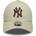 cappello-curvo-beige-snapback-9forty-m-crown-dei-new-york-yankees-mlb-di-new-era