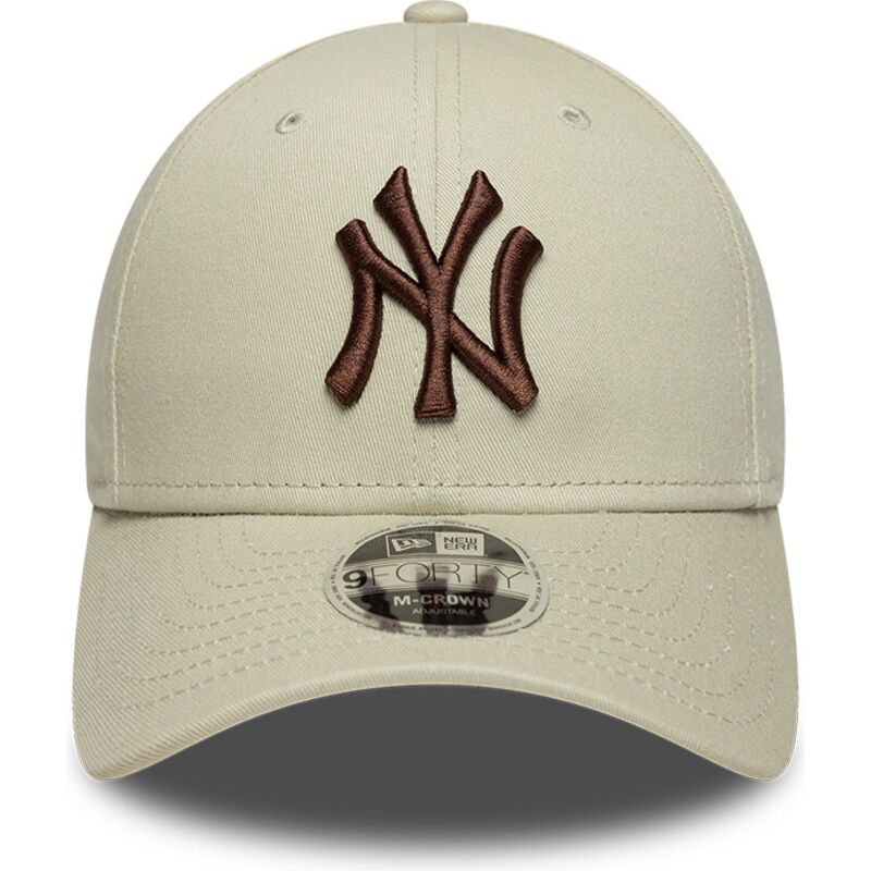 mutzen-gebogen-beige-snapback-9forty-m-crown-der-new-york-yankees-mlb-von-new-era