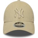 casquette-courbee-beige-ajustable-avec-logo-beige-9forty-m-crown-cord-new-york-yankees-mlb-new-era