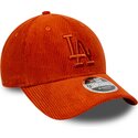 cappello-curvo-arancia-cinghia-regolabile-9forty-m-crown-cord-dei-los-angeles-dodgers-mlb-di-new-era