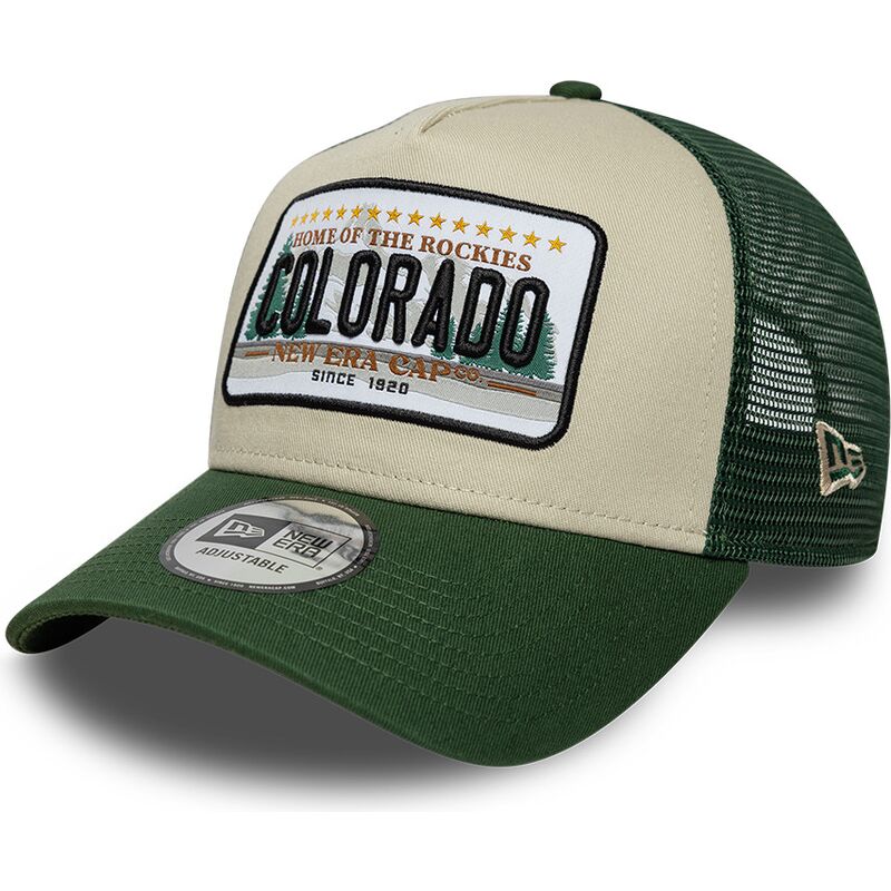 mutzen-gebogen-grun-snapback-a-frame-license-plate-der-colorado-von-new-era