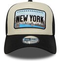 cappello-curvo-nero-snapback-a-frame-license-plate-dei-new-york-di-new-era