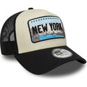 cappello-curvo-nero-snapback-a-frame-license-plate-dei-new-york-di-new-era