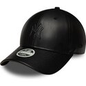 cappello-curvo-nero-snapback-9forty-m-crown-pu-diamante-dei-new-york-yankees-mlb-di-new-era