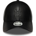 cappello-curvo-nero-snapback-9forty-m-crown-pu-diamante-dei-new-york-yankees-mlb-di-new-era