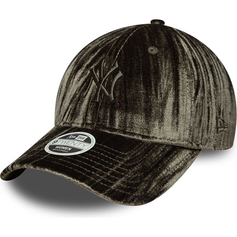 mutzen-gebogen-grun-verstellbares-band-9twenty-velour-der-new-york-yankees-mlb-von-new-era