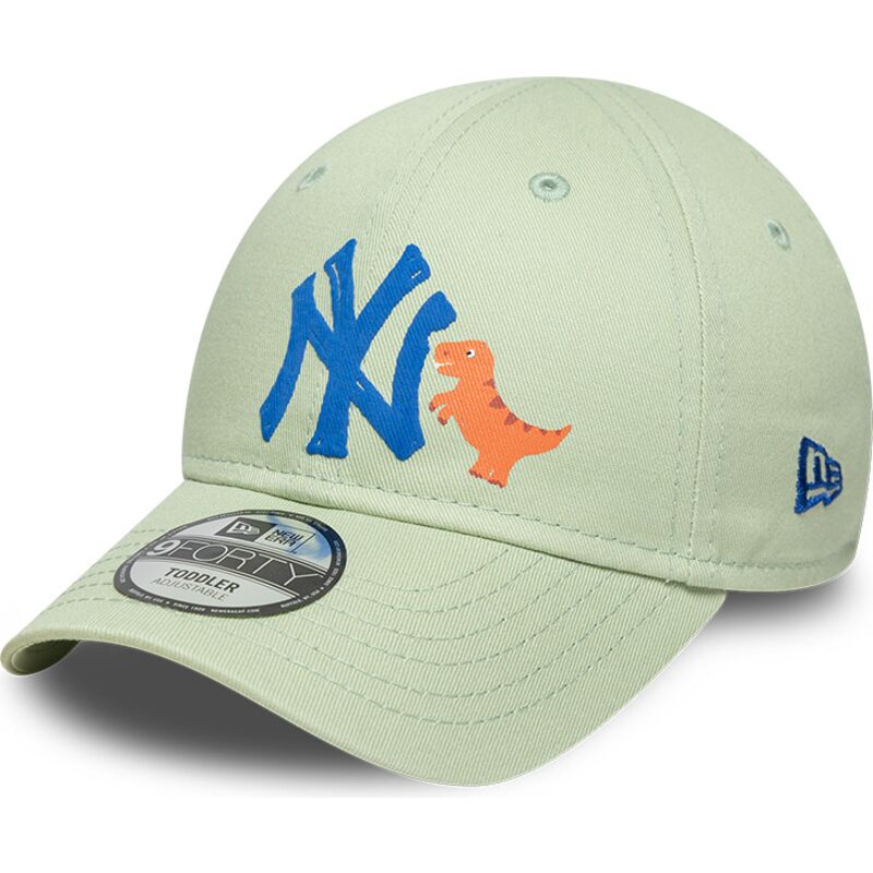 mutzen-gebogen-grun-verstellbares-band-fur-kinder-9forty-dino-icon-der-new-york-yankees-mlb-von-new-era