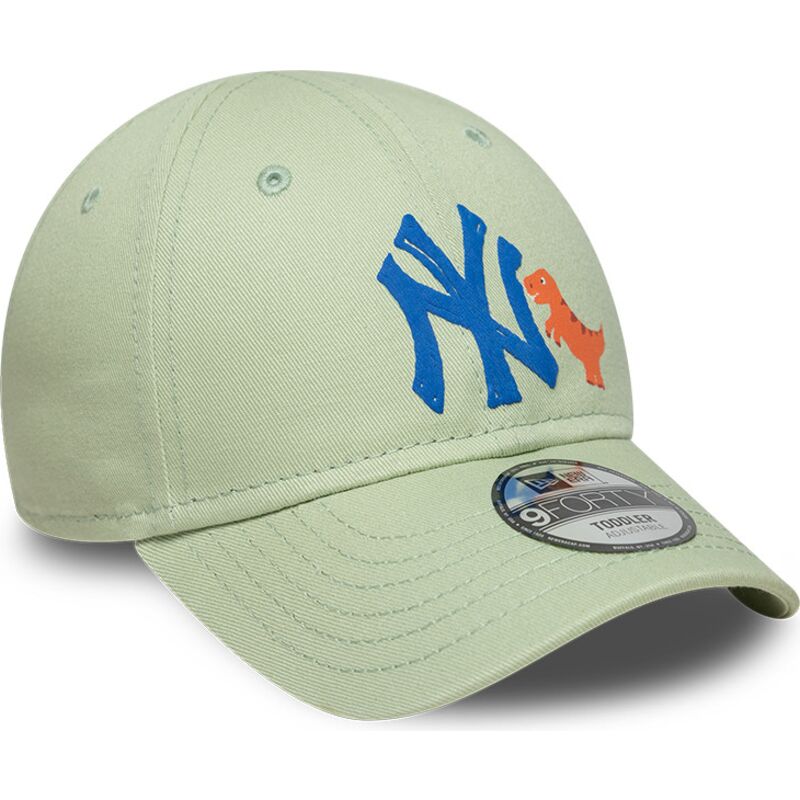 mutzen-gebogen-grun-verstellbares-band-fur-kinder-9forty-dino-icon-der-new-york-yankees-mlb-von-new-era