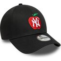 cappello-curvo-nero-cinghia-regolabile-per-bambino-9forty-fruit-icon-apple-dei-new-york-yankees-mlb-di-new-era
