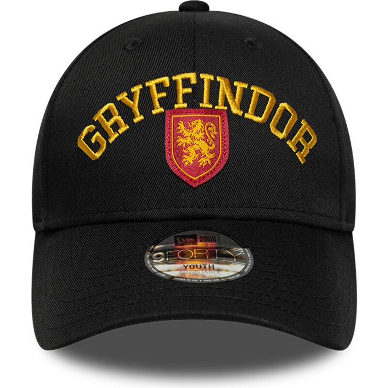 mutzen-gebogen-schwarz-snapback-fur-kinder-9forty-wordmark-der-gryffindor-harry-potter-von-new-era