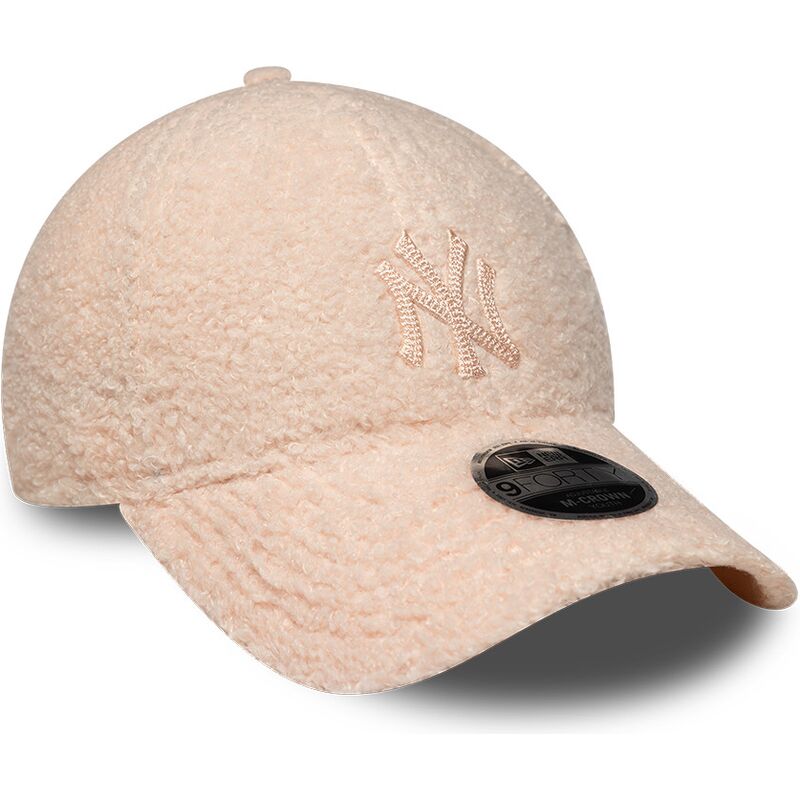 cappello-curvo-rosa-snapback-per-bambino-rosa-9forty-m-crown-winter-borg-dei-new-york-yankees-mlb-di-new-era