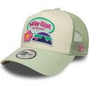 casquette-trucker-verte-et-beige-pour-enfant-a-frame-outdoor-new-era