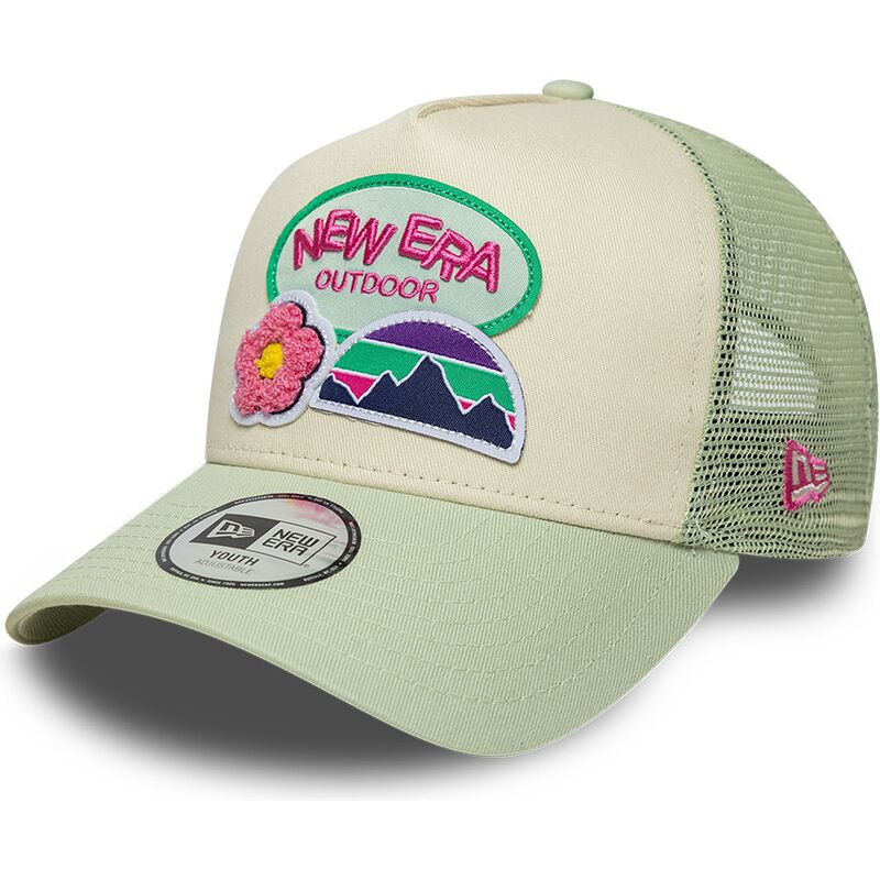 cappello-curvo-verde-snapback-per-bambino-a-frame-outdoor-di-new-era cappello-curvo-verde-snapback-per-bambino-a-frame-outdoor-di-new-era