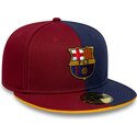 cappello-piatto-multicolore-aderente-59fifty-9fifty-poly-dei-fc-barcelona-laliga-di-new-era