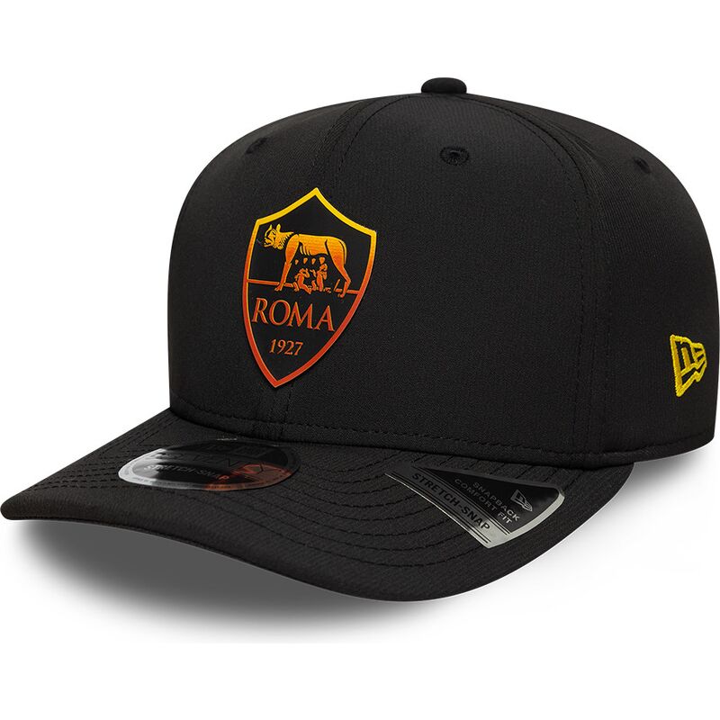 cappello-curvo-nero-snapback-9seventy-stretch-snap-repreve-dei-associazione-sportiva-roma-serie-a-di-new-era cappello-curvo-nero-snapback-9seventy-stretch-snap-repreve-dei-associazione-sportiva-roma-serie-a-di-new-era