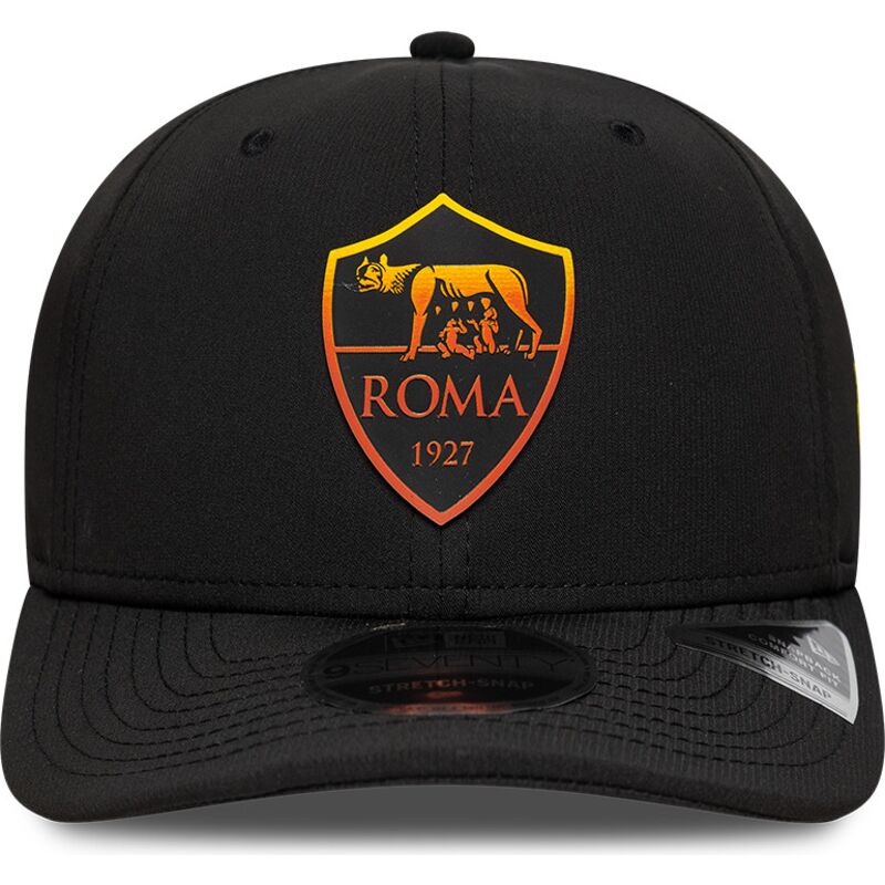 casquette-courbee-noire-snapback-9seventy-stretch-snap-repreve-associazione-sportiva-roma-serie-a-new-era