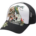 cappello-curvo-nero-snapback-snake-and-skull-di-ed-hardy