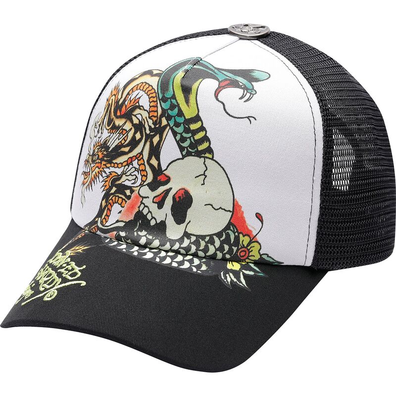 cappello-curvo-nero-snapback-snake-and-skull-di-ed-hardy cappello-curvo-nero-snapback-snake-and-skull-di-ed-hardy