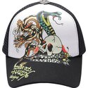 casquette-trucker-noire-et-blanche-snake-and-skull-ed-hardy