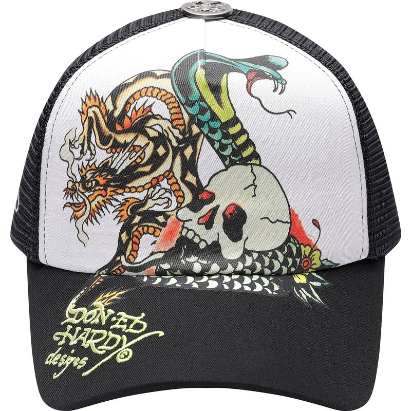 mutzen-gebogen-schwarz-snapback-snake-and-skull-von-ed-hardy mutzen-gebogen-schwarz-snapback-snake-and-skull-von-ed-hardy