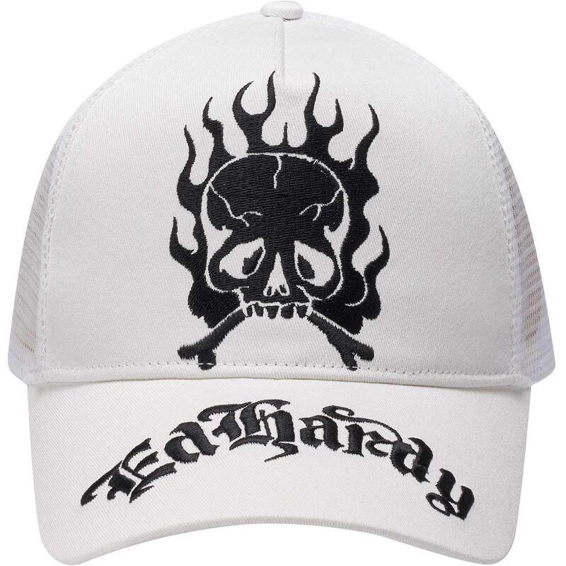 mutzen-gebogen-weiss-snapback-gothic-skull-in-flames-von-ed-hardy