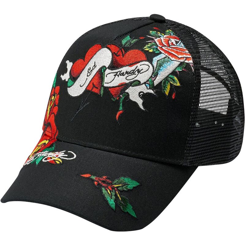casquette-trucker-noire-love-ed-ed-hardy