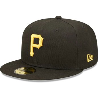 Mützen flach schwarz angepasst 59FIFTY AC Perf der Pittsburgh Pirates MLB von New Era