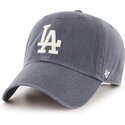 mutzen-gebogen-grau-verstellbares-band-clean-up-vintage-navy-der-los-angeles-dodgers-mlb-von-47-brand