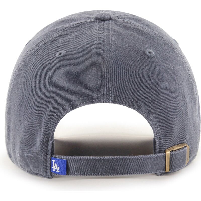 casquette-courbee-grise-ajustable-clean-up-vintage-navy-los-angeles-dodgers-mlb-47-brand