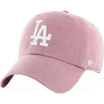 Cappello curvo rosa cinghia regolabile Clean Up Mauve dei Los Angeles Dodgers MLB di 47 Brand