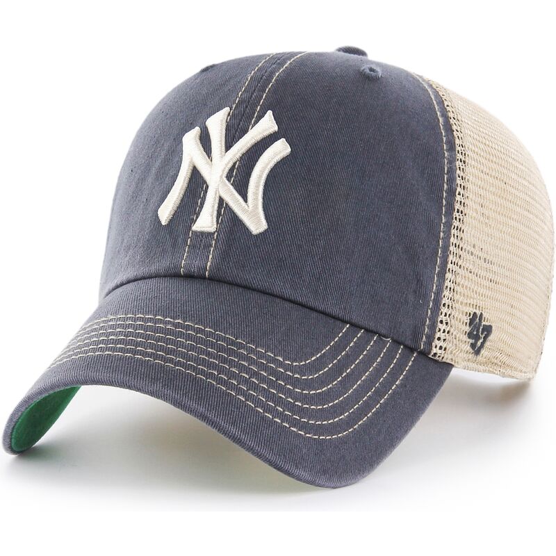 cappello-curvo-grigio-snapback-clean-up-trawler-vintage-navy-dei-new-york-yankees-mlb-di-47-brand cappello-curvo-grigio-snapback-clean-up-trawler-vintage-navy-dei-new-york-yankees-mlb-di-47-brand
