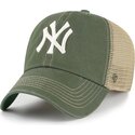 casquette-trucker-verte-et-beige-clean-up-trawler-new-york-yankees-mlb-47-brand
