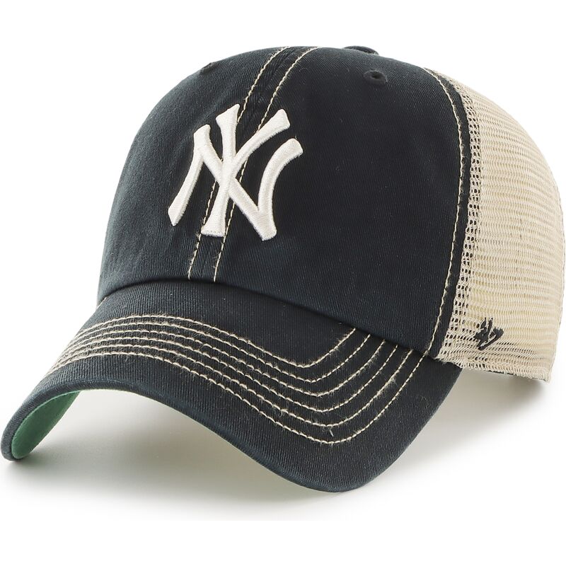 mutzen-gebogen-schwarz-snapback-clean-up-trawler-der-new-york-yankees-mlb-von-47-brand