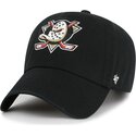 cappello-curvo-nero-cinghia-regolabile-clean-up-dei-anaheim-ducks-nhl-di-47-brand