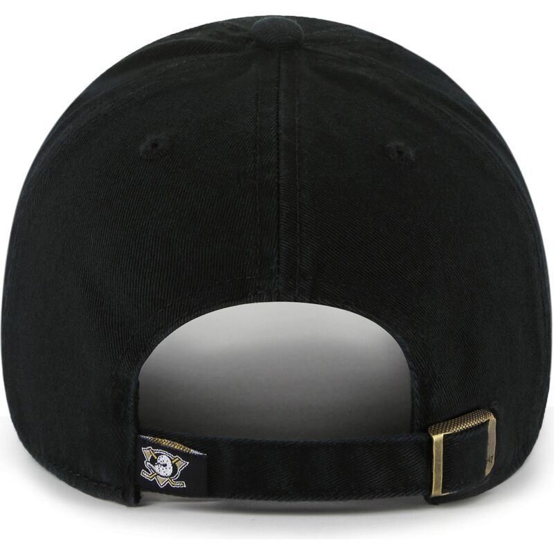 cappello-curvo-nero-cinghia-regolabile-clean-up-dei-anaheim-ducks-nhl-di-47-brand