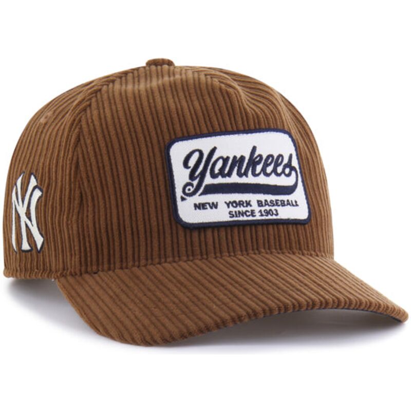 casquette-courbee-marron-snapback-hitch-rf-cord-patch-new-york-yankees-mlb-47-brand