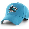 casquette-courbee-bleue-ajustable-mvp-dark-teal-san-jose-sharks-nhl-47-brand