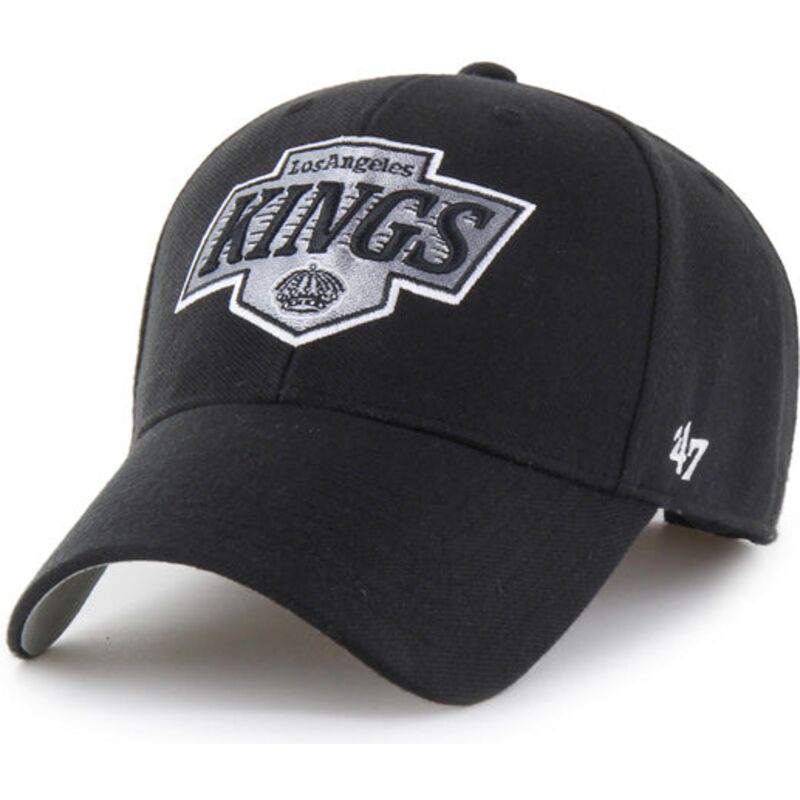 casquette-courbee-noire-ajustable-mvp-essential-los-angeles-kings-nhl-47-brand