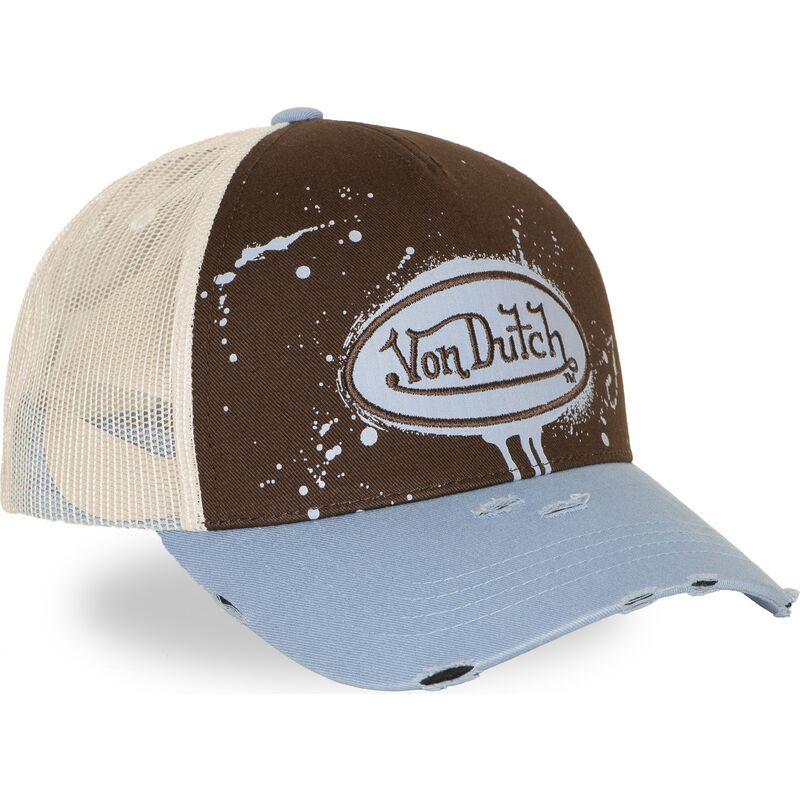 casquette-trucker-marron-et-bleue-tag04-von-dutch