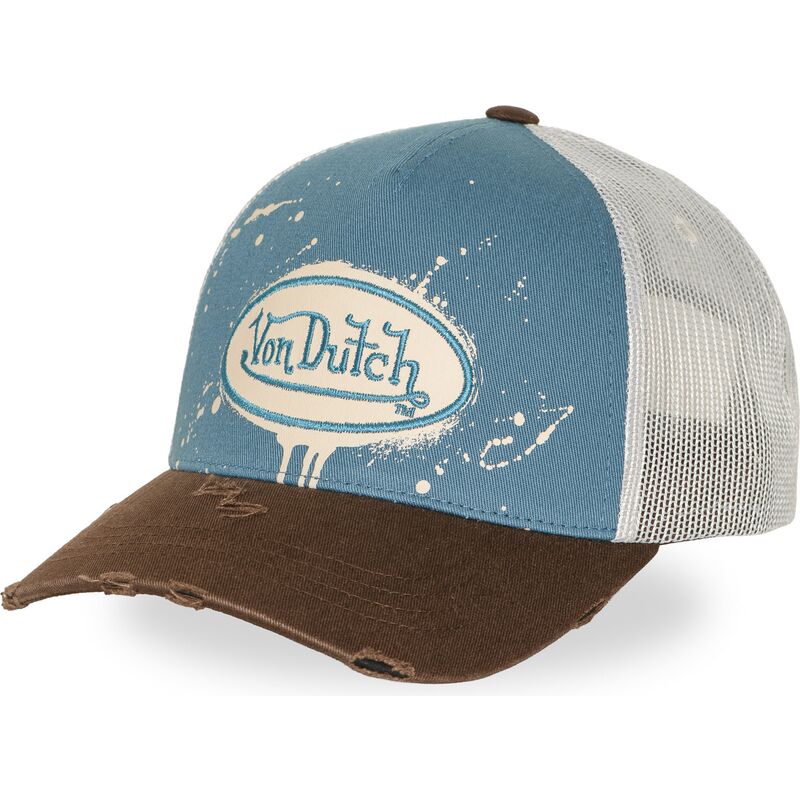 casquette-trucker-bleue-et-marron-tag01-von-dutch