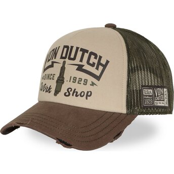 Cappello curvo marrone snapback CREW40 di Von Dutch