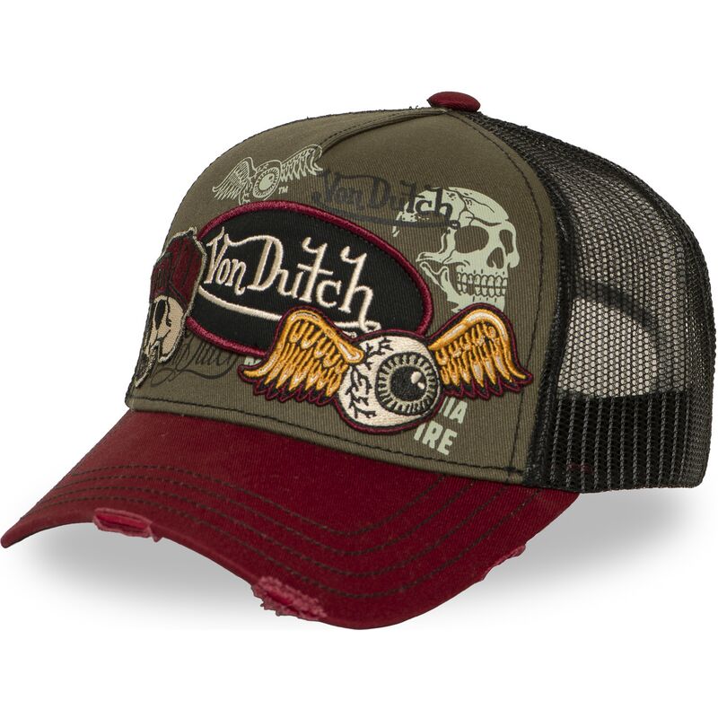 cappello-curvo-multicolore-snapback-patches17-di-von-dutch