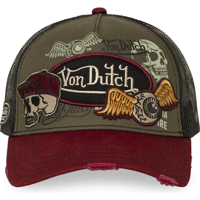 cappello-curvo-multicolore-snapback-patches17-di-von-dutch