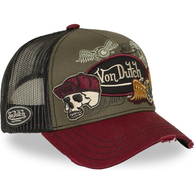 cappello-curvo-multicolore-snapback-patches17-di-von-dutch
