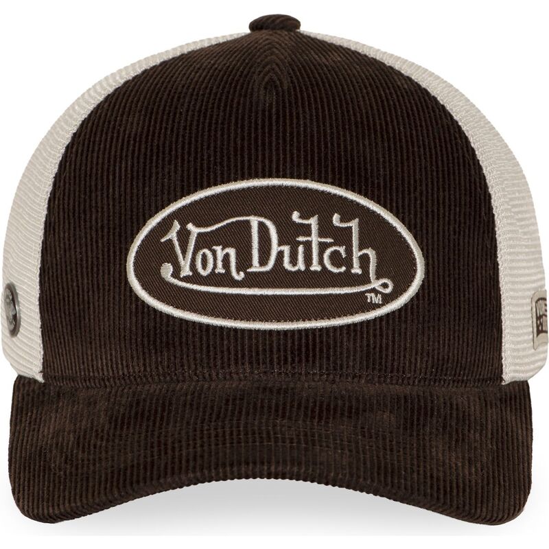 cappello-curvo-marrone-cinghia-regolabile-lof-b49-di-von-dutch