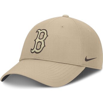 Mützen gebogen beige verstellbares band Club Structured Uv Poly Ripstop der Boston Red Sox MLB von Nike