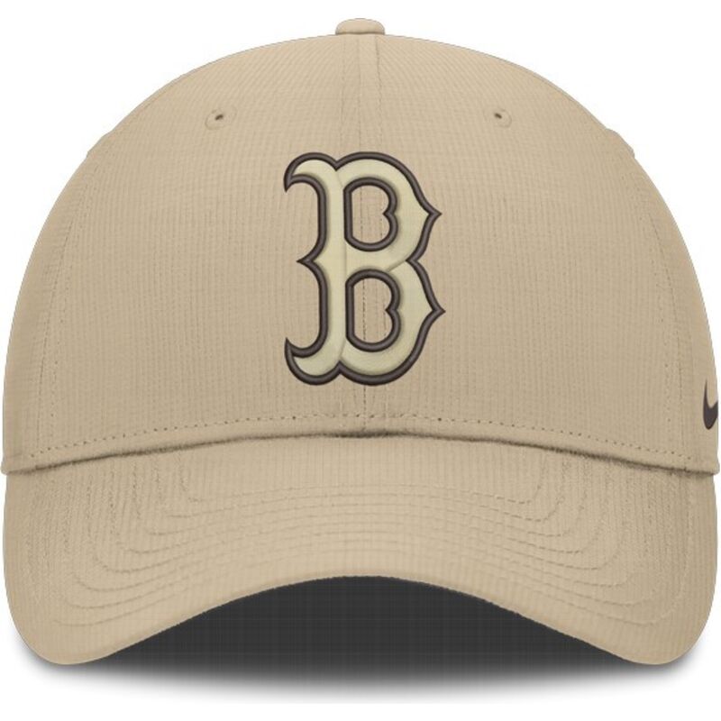 casquette-courbee-beige-ajustable-avec-logo-beige-club-structured-uv-poly-ripstop-boston-red-sox-mlb-nike casquette-courbee-beige-ajustable-avec-logo-beige-club-structured-uv-poly-ripstop-boston-red-sox-mlb-nike